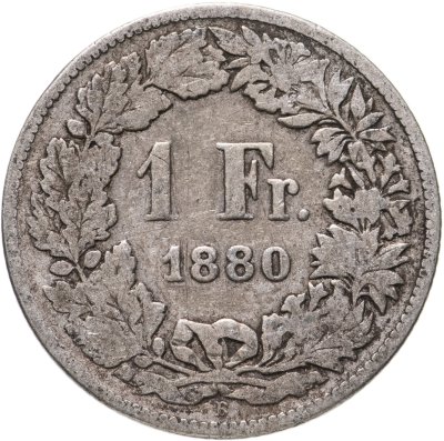 купить Швейцария 1 франк (franc) 1880