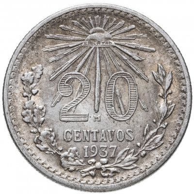 купить Мексика 20 сентаво (centavos) 1937
