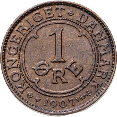 купить Дания 1 эре (ore) 1907