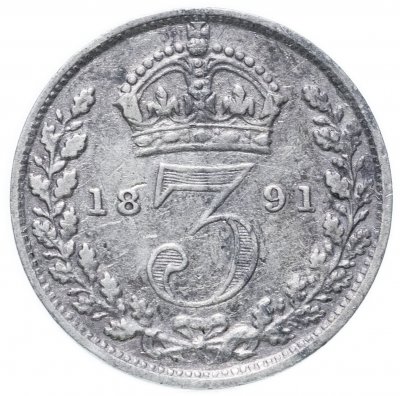 купить Великобритания 3 пенса (pence) 1891