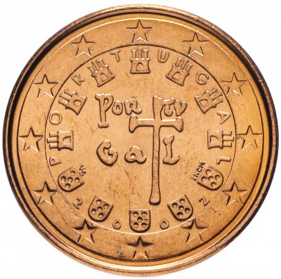 купить Португалия 1 евроцент (cent) 2002