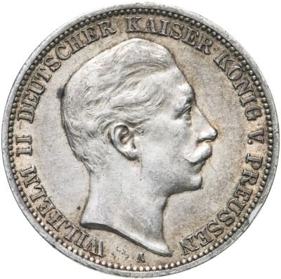 купить Германия (Империя) 3 марки (mark) 1909 A Пруссия
