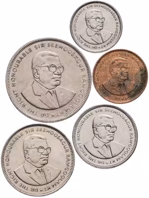 купить Маврикий набор монет 1987-2013 (5 штук)