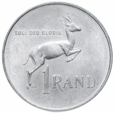 купить ЮАР 1 ранд (рэнд, rand) 1966 надпись SOUTH AFRICA
