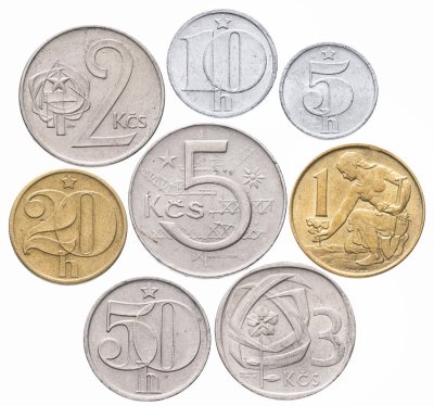 купить Чехословакия набор монет 1961-1990 (8 штук, VF-XF)