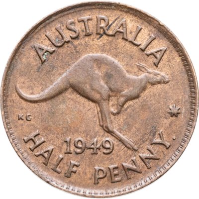 купить Австралия 1/2 пенни (penny) 1949