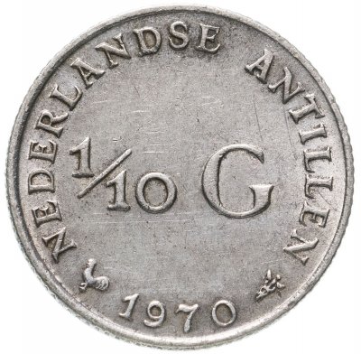 купить Нидерландские Антильские острова 1/10 гульдена (gulden) 1970