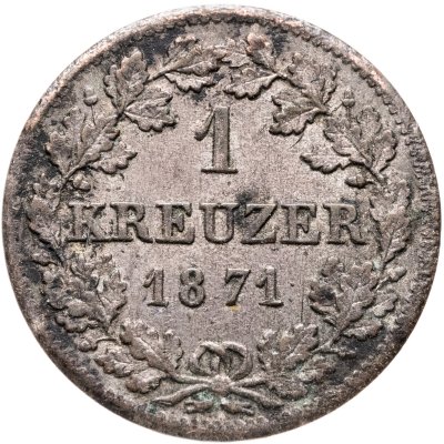 купить Бавария (Германия) 1 крейцер 1871