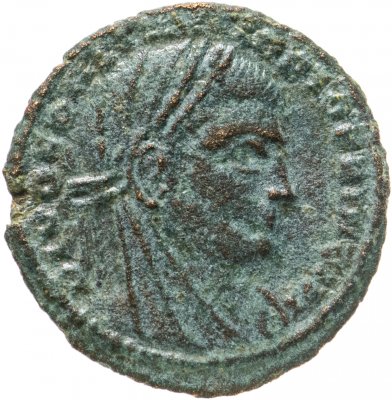 купить Римская Империя, Константин I, 306–337 гг, 1/2 фоллиса (реверс: император сидит на курульном кресле) Консекрационный выпуск