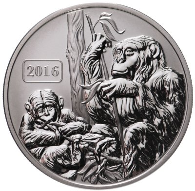 купить Токелау 5 долларов 2016 "Год обезьяны", в футляре с сертификатом