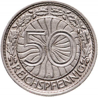 купить Германия (Веймарская республика) 50 рейхспфеннигов (reichspfennig) 1928 "А"