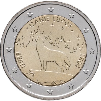 купить Эстония 2 евро (euro) 2021 Эстонское национальное животное. Волк