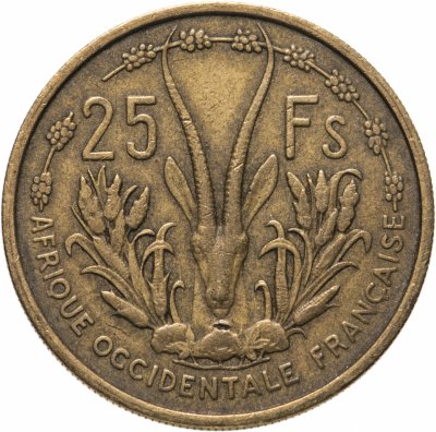 купить Французская Западная Африка 25 франков (francs) 1956