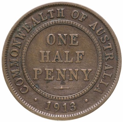 купить Австралия 1/2 пенни (penny) 1913