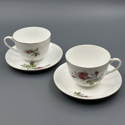 купить Набор из 2 кофейных пар , украшенных цветочным декором Tietsin Porcelain, фарфор, деколь, золочение, Китай, 1990-2000 гг.