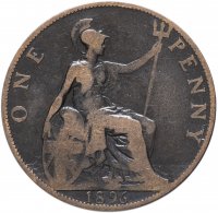 купить Великобритания 1 пенни (penny) 1896