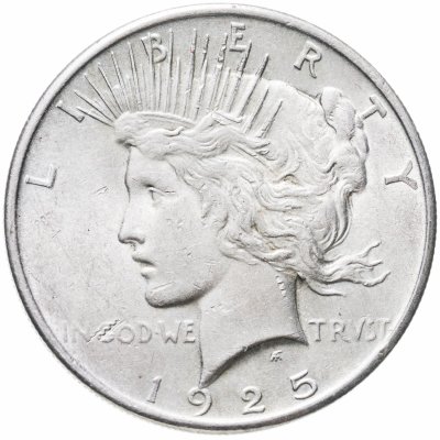 купить США 1 доллар (dollar) 1925 Peace Dollar (мирный доллар) без обозначения монетного двора