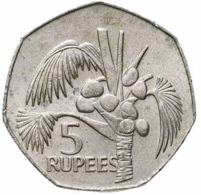 купить Сейшелы 5 рупий (rupees) 1977