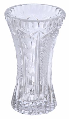 купить Ваза миниатюрная с рельефным декором, стекло, резьба, Чехия, 1970-1990 гг.