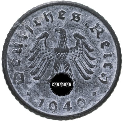 купить Германия, Третий рейх 5 рейхспфеннигов (reichspfennig) 1940, знак монетного двора: "F" - Штутгарт