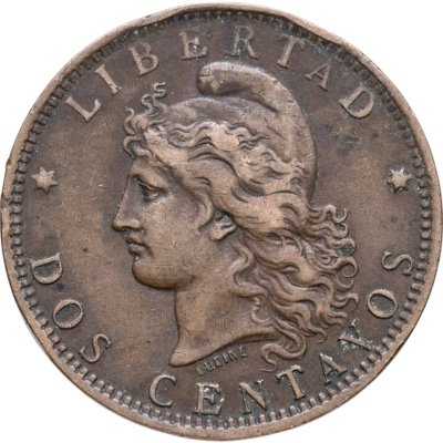 купить Аргентина 2 сентаво (centavos) 1890