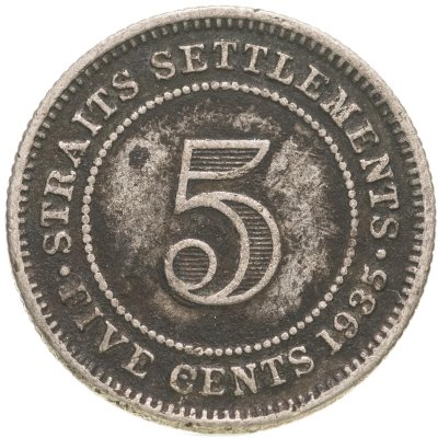 купить Стрейтс Сеттлментс 5 центов 1935