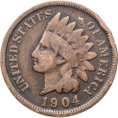 купить США 1 цент (cent) 1904 Indian Head Cent