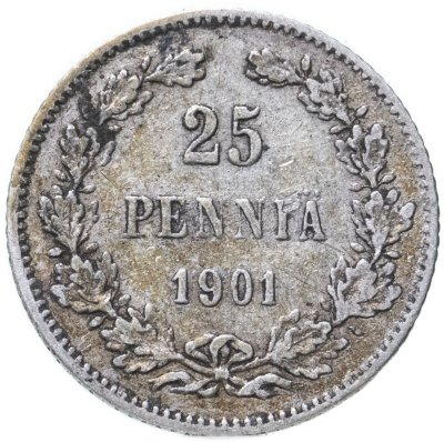 купить 25 пенни 1901 L, монета для Финляндии