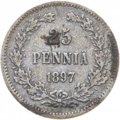 купить 25 пенни 1897 L, монета для Финляндии