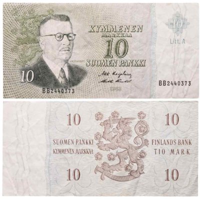 купить Финляндия 10 марок 1963