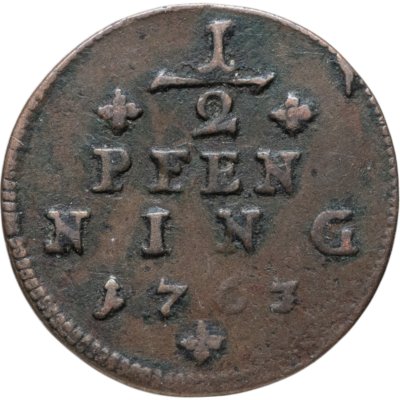купить Вюрцбург ½ пфеннига 1763