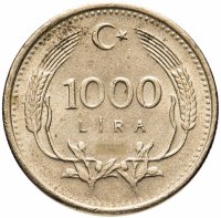 купить Турция 1000 лир (lira) 1990-1994, случайная дата