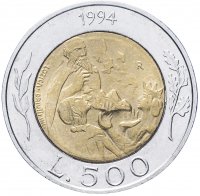 купить Сан-Марино 500 лир 1994 "Каменотес"