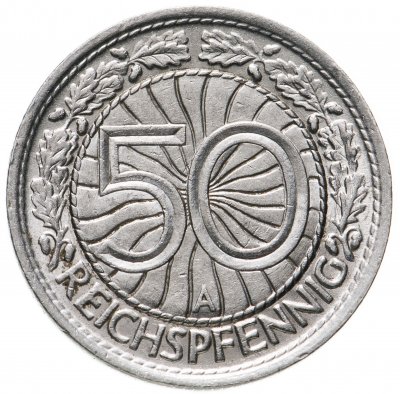 купить Германия 50 рейхспфеннигов (reichspfennig) 1929 A знак монетного двора "A" — Берлин