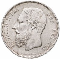 купить Бельгия 5 франков (francs) 1873
