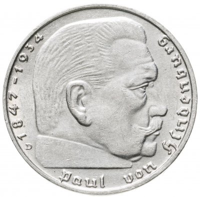 купить Фашистская Германия (Третий Рейх) 2 рейхсмарки 1939 "D"