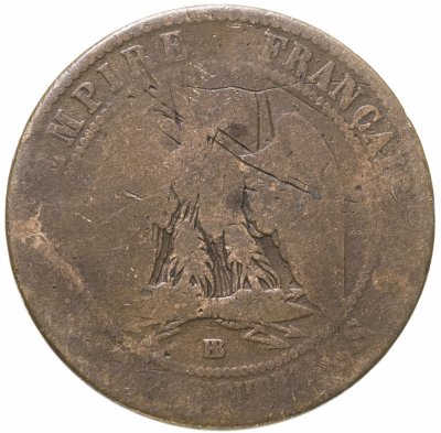 купить Франция 5 сантимов (centimes) 1864 "BB" - Страсбург