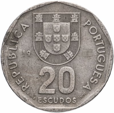 купить Португалия 20 эскудо (escudos) 1986-2001, случайная дата
