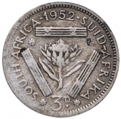 купить ЮАР 3 пенса 1952 Георг VI