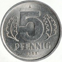 купить Восточная Германия (ГДР) 5 пфеннигов 1983