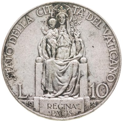 купить Ватикан 10 лир (lire) 1931