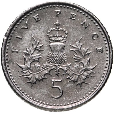 купить Великобритания 5 пенсов (pence) 1998-2008, случайный год