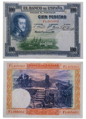 купить Испания 100 песет 1925 (Pick 62c)