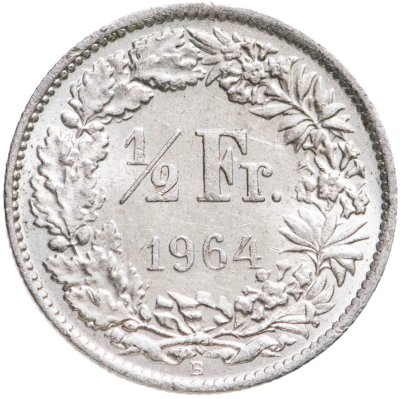 купить Швейцария 1/2 франка 1964