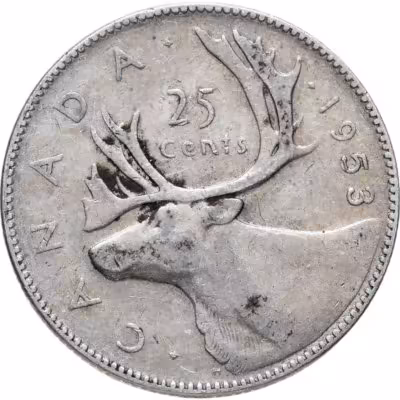купить Канада 25 центов (квотер, cents) 1953-1964