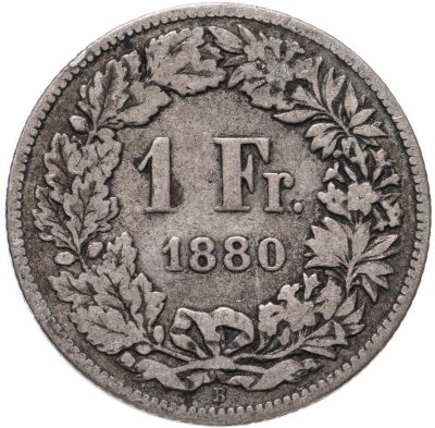 купить Швейцария 1 франк (franc) 1880