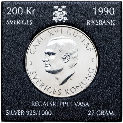 купить Швеция 200 крон (korun) 1990 Боевой корабль "Васа"