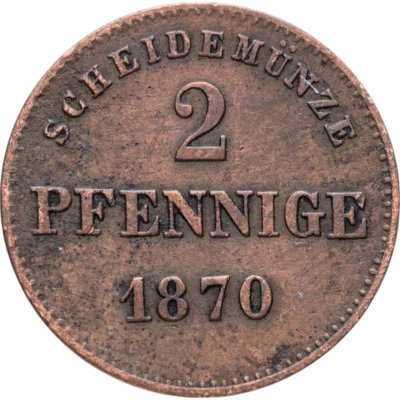 купить Германия, Саксен-Мейнинген 2 пфеннига 1870