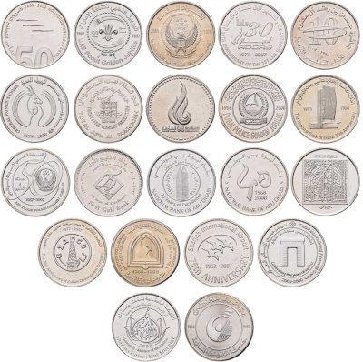 купить ОАЭ. Набор №4 (21 монета) 1 дирхам 1998-2008