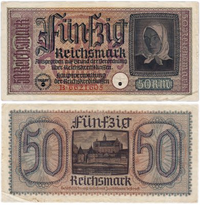 купить Германия 50 марок 1940-1945 год (Pick R140(1) Оккупационные территории